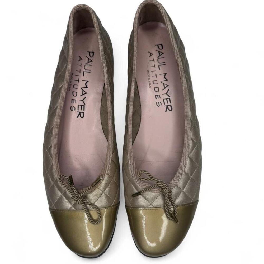 Paul Mayer Attitudes Quilted Ballet Flats Made in Spain $318 Retail‎ Sz 6.5